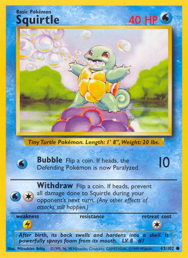 Squirtle (63/102) [Base Set - Unlimited]