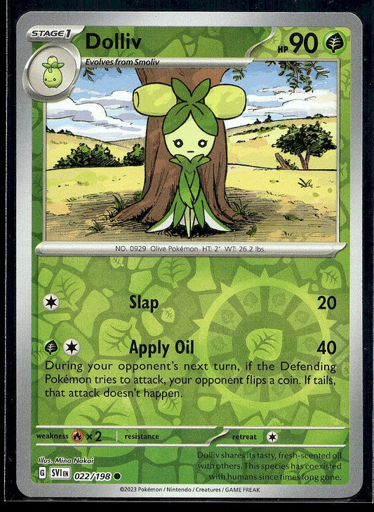 Dolliv - 022/198 SV01: Scarlet & Violet Base Set Reverse Holo LP