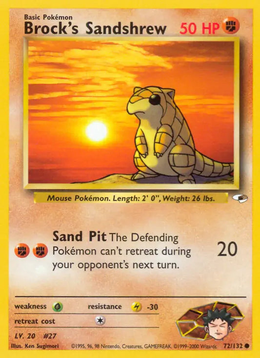 Brock's Sandshrew (72) 072/132 Gym Heroes [Unlimited]