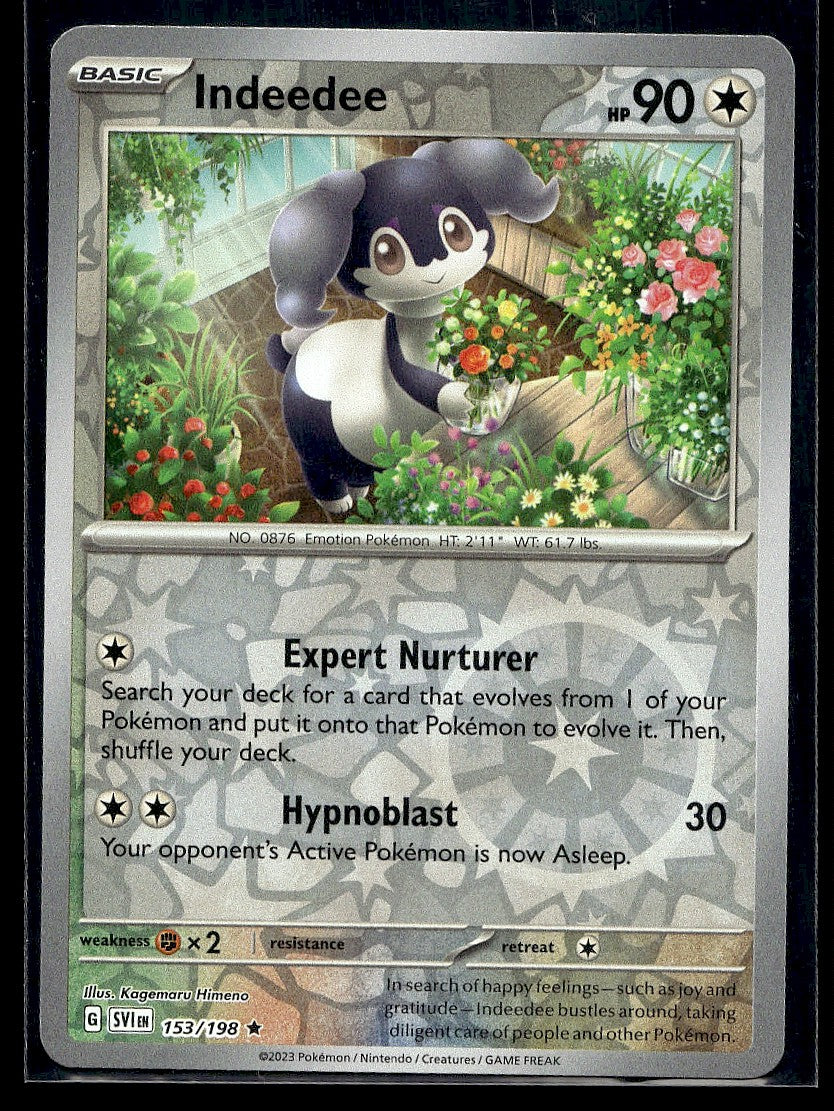 Indeedee 153/198 SV01: Scarlet & Violet Base Set Reverse Holo LP