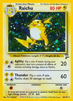 Raichu 016/130 Base Set 2