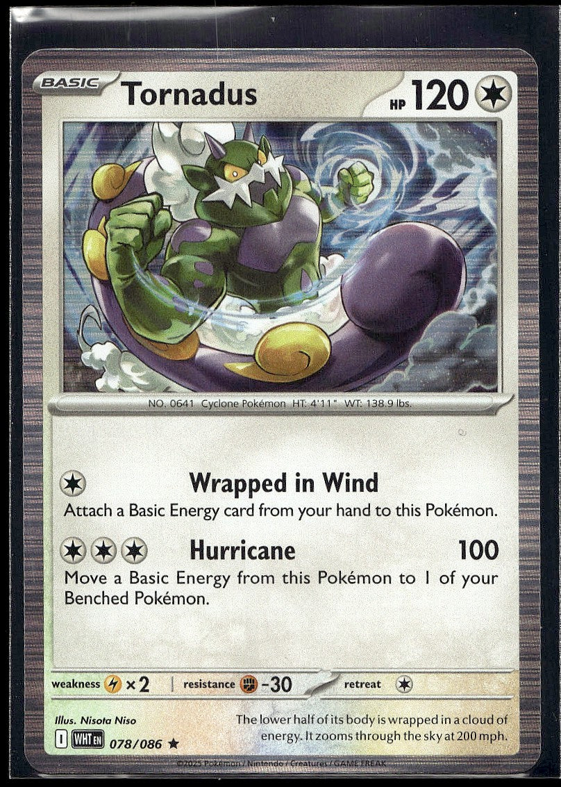 Tornadus 078/086 SV: White Flare Holo LP