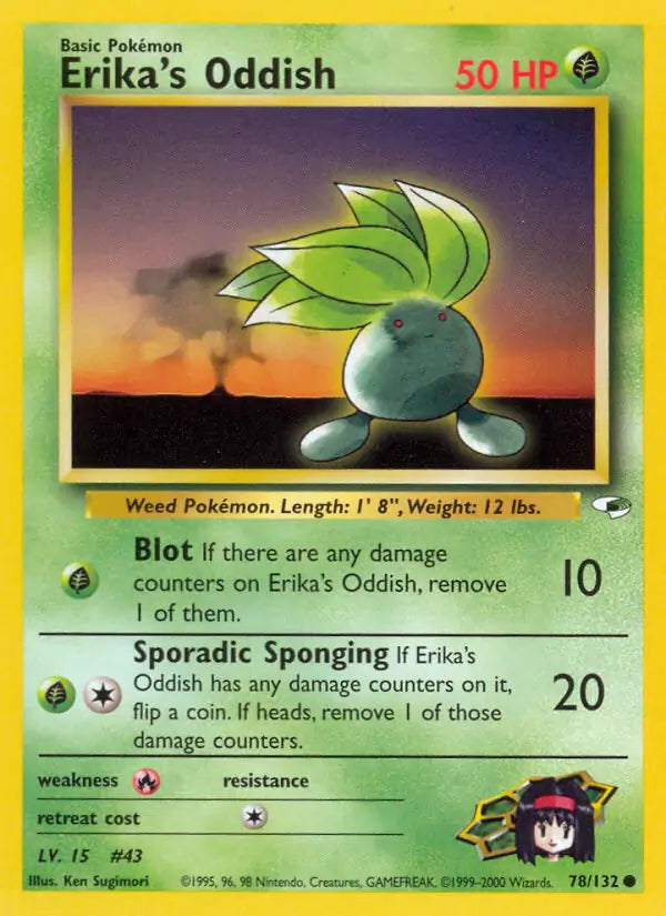 Erika's Oddish (78) 078/132 Gym Heroes [Unlimited]