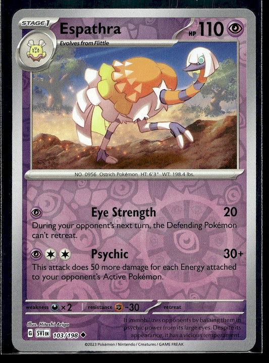 Espathra 103/198 SV01: Scarlet & Violet Base Set Reverse Holo LP