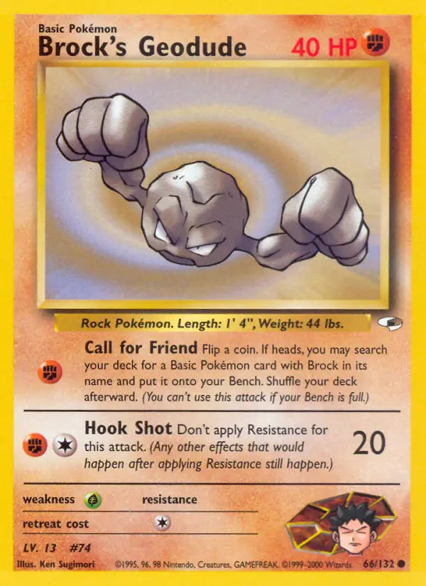 Brock's Geodude (66) 066/132 Gym Heroes [Unlimited]
