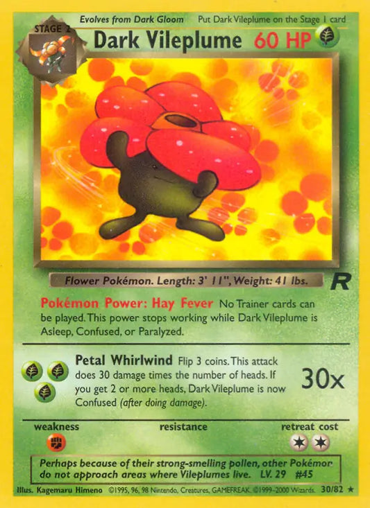 Dark Vileplume (30) 30/82 Team Rocket