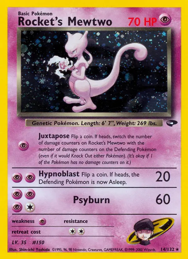 Rocket's Mewtwo 014/132 Gym Challenge [Unlimited]