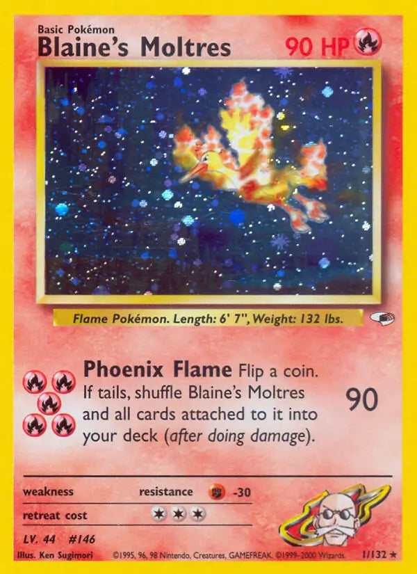 Blaine's Moltres 001/132 Gym Heroes [Unlimited]