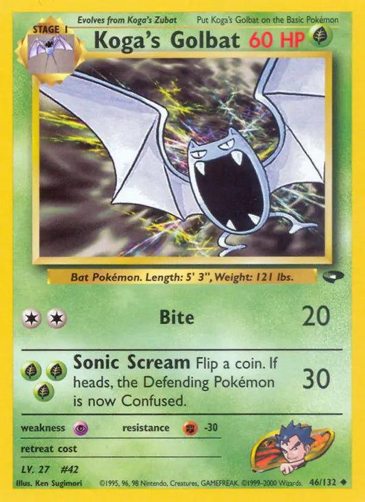 Koga's Golbat 046/132 Gym Challenge [Unlimited]