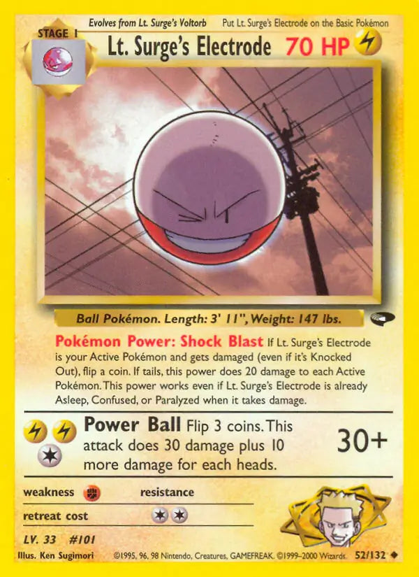 Lt. Surge's Electrode 052/132 Gym Challenge [Unlimited]
