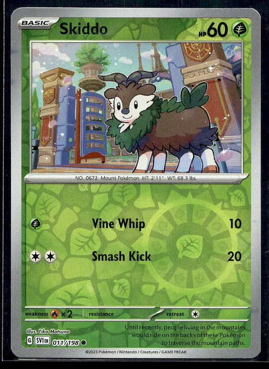 Skiddo 011/198 SV01: Scarlet & Violet Base Set Reverse Holo LP