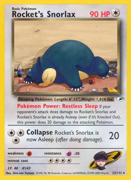 Rocket's Snorlax 033/132 Gym Heroes [Unlimited]