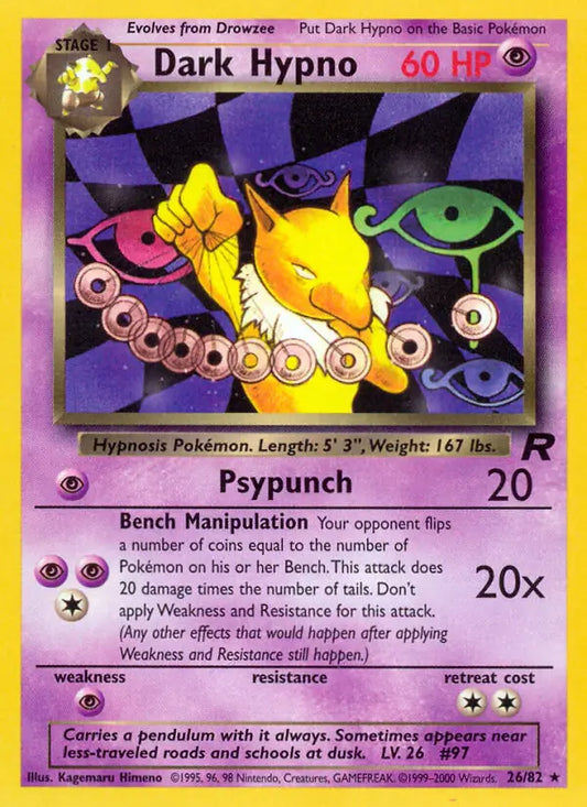 Dark Hypno (26) 26/82 Team Rocket