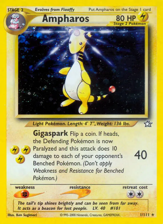 Ampharos 1/111 Holo Neo Genesis  [Unlimited]