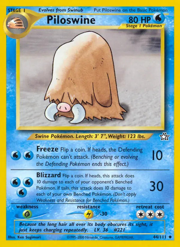 Piloswine 044/111 Neo Genesis [Unlimited]