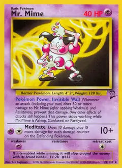 Mr. Mime 027/130 Base Set 2