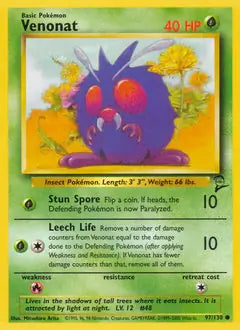 Venonat 097/130 Base Set 2