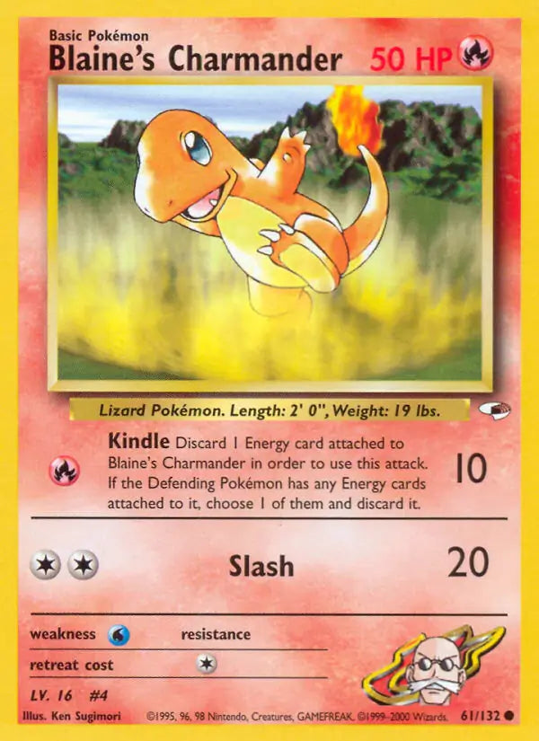 Blaine's Charmander 061/132 Gym Heroes [Unlimited]