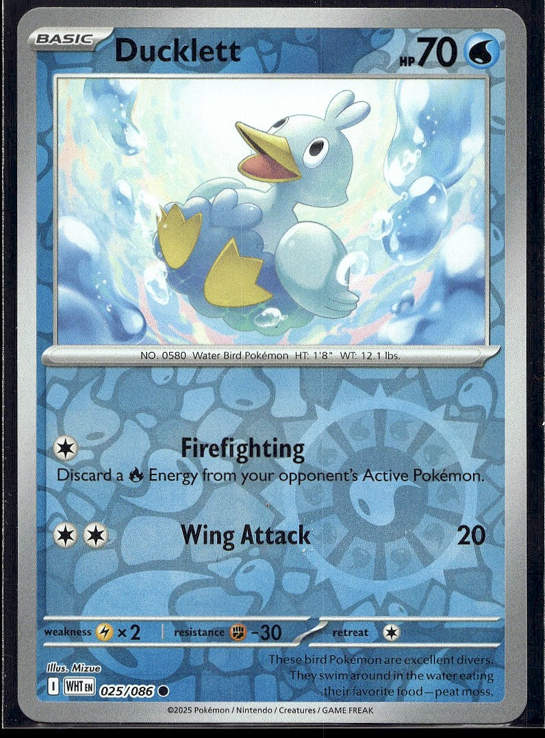 Ducklett 025/086 SV: White Flare Reverse Holo LP