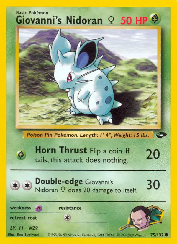 Giovanni's Nidoran F 075/132 Gym Challenge [Unlimited]