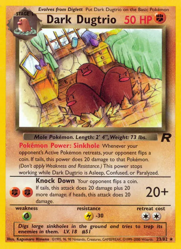 Dark Dugtrio (23) 23/82 Team Rocket
