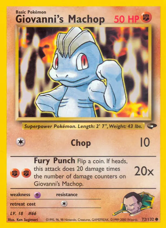 Giovanni's Machop 072/132 Gym Challenge [Unlimited]
