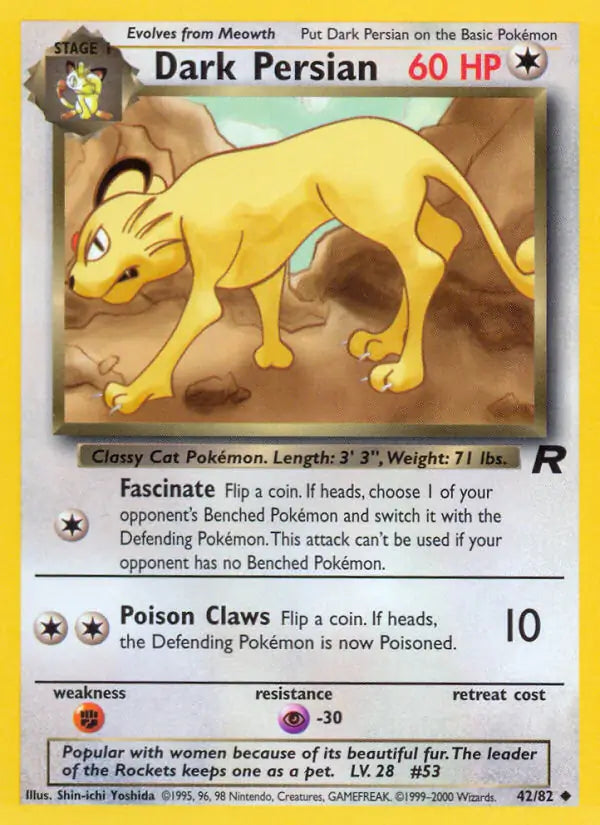 Dark Persian 42/82 Team Rocket
