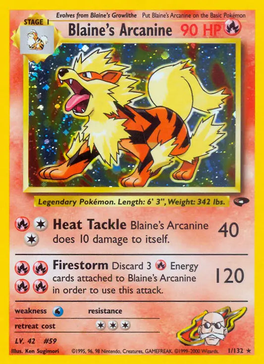 Blaine's Arcanine 001/132 Gym Challenge [Unlimited]