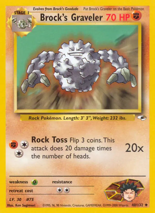 Brock's Graveler 040/132 Gym Heroes [Unlimited]