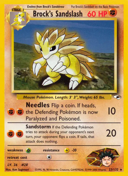 Brock's Sandslash 023/132 Gym Heroes [Unlimited]