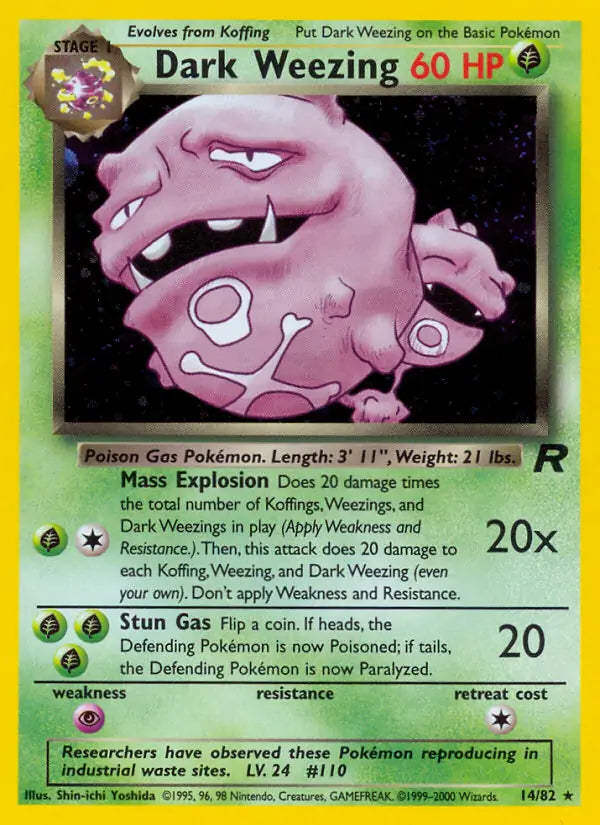 Dark Weezing (14) 14/82 Team Rocket