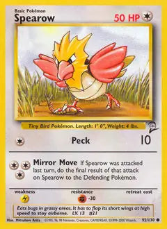 Spearow 092/130 Base Set 2