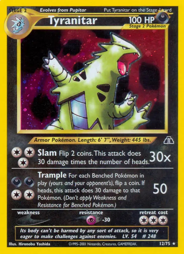Tyranitar 12/75 Holo Neo Discovery [Unlimited]