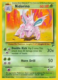 Nidorino 054/130 Base Set 2