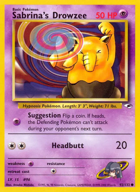 Sabrina's Drowzee 092/132 Gym Heroes [Unlimited]