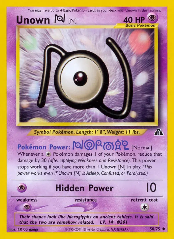 Unown [N] 50/75 Neo Discovery [Unlimited]
