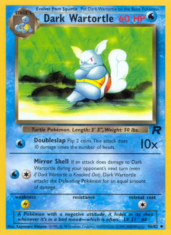 Dark Wartortle 46/82 Team Rocket