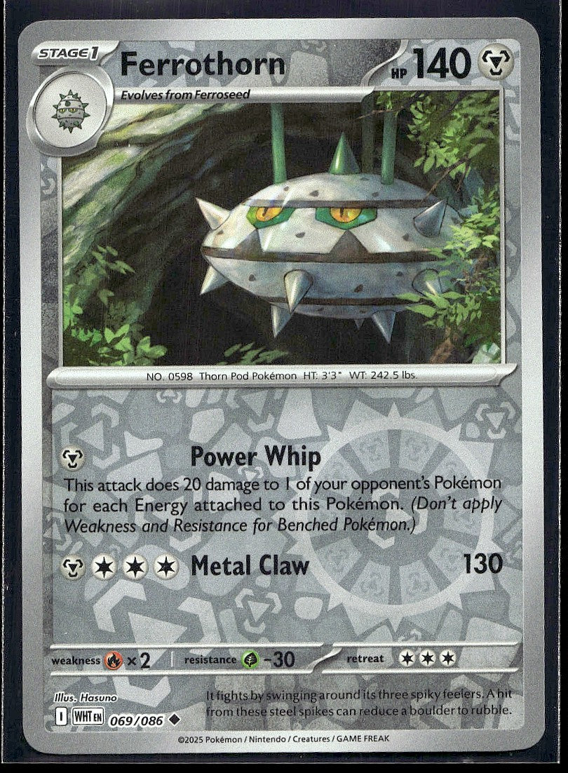 Ferrothorn 069/086 SV: White Flare Reverse Holo LP