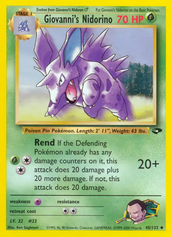 Giovanni's Nidorino 045/132 Gym Challenge [Unlimited]