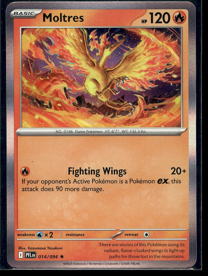 Moltres 014/094 ME02: Phantasmal Flames Holo LP
