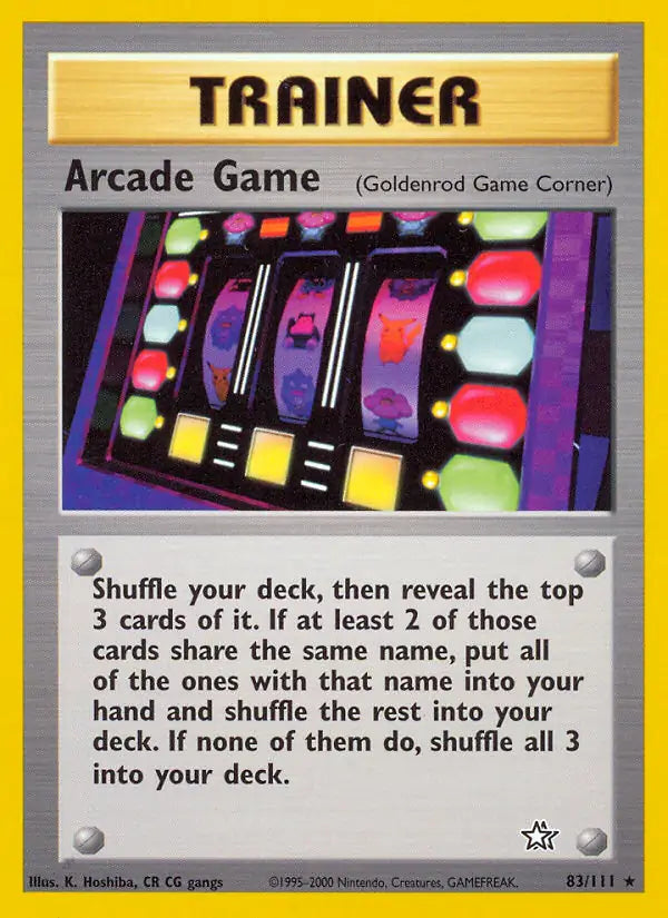 Arcade Game (Goldenrod Game Corner) 083/111 Neo Genesis [Unlimited]