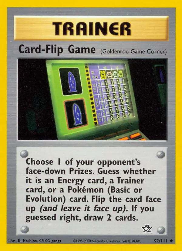 Card-Flip Game (Goldenrod Game Corner) 092/111 Neo Genesis [Unlimited]