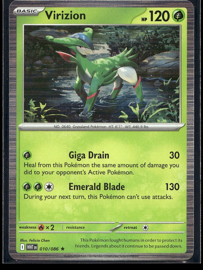 Virizion 010/086 SV: White Flare Holo LP