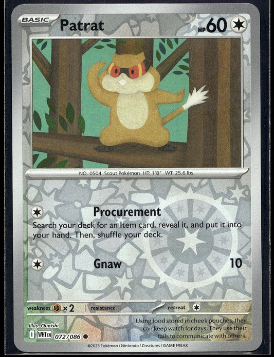 Patrat 072/086 SV: White Flare Reverse Holo LP