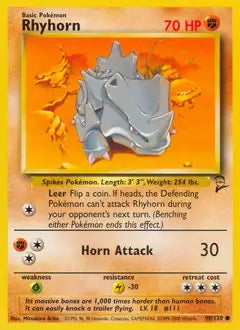Rhyhorn 090/130 Base Set 2