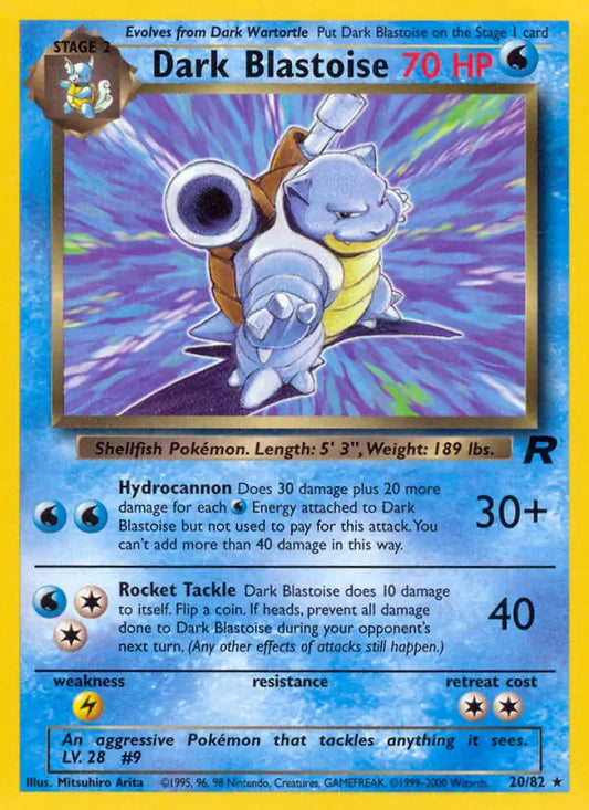 Dark Blastoise (20) 20/82 Team Rocket