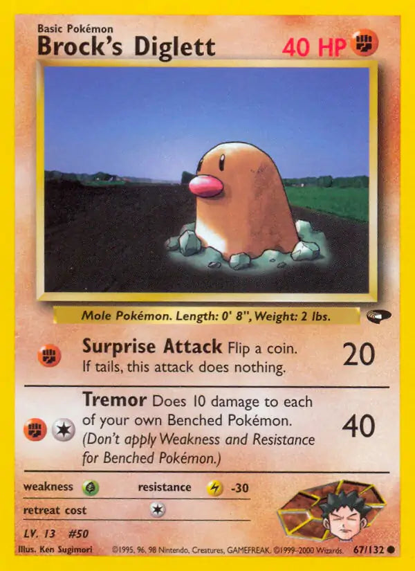 Brock's Diglett 067/132 Gym Challenge [Unlimited]