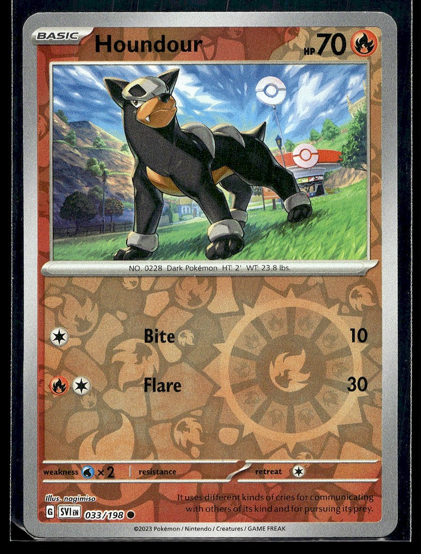 Houndour - 033/198 SV01: Scarlet & Violet Base Set Reverse Holo LP