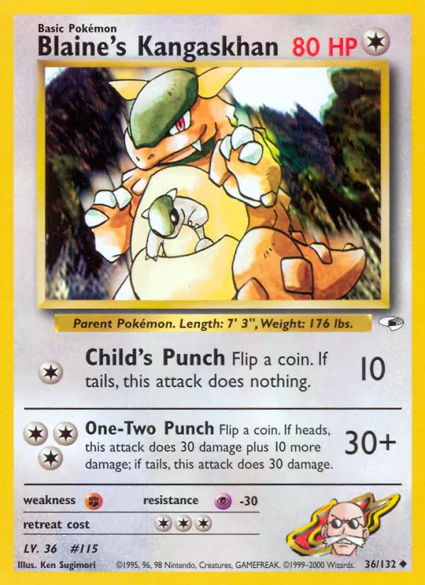 Blaine's Kangaskhan 036/132 Gym Heroes [Unlimited]