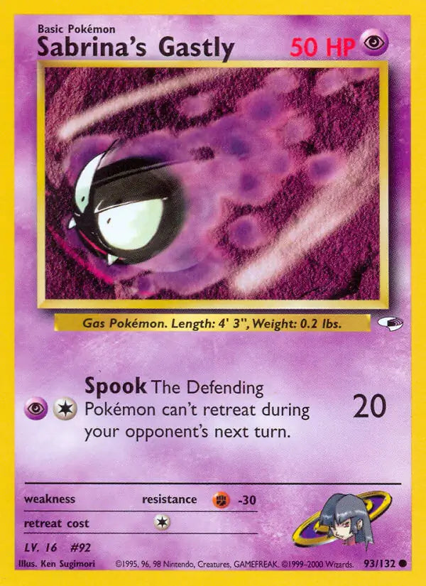 Sabrina's Gastly 093/132 Gym Heroes [Unlimited]